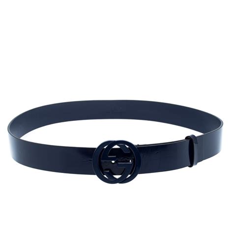 gucci navy blue belt|gucci horsebit belt men.